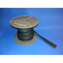 Extra heavy weight Single toothed moulded plastic zipping (Closed end). BLACK